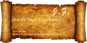 Jurányi Filotea névjegykártya